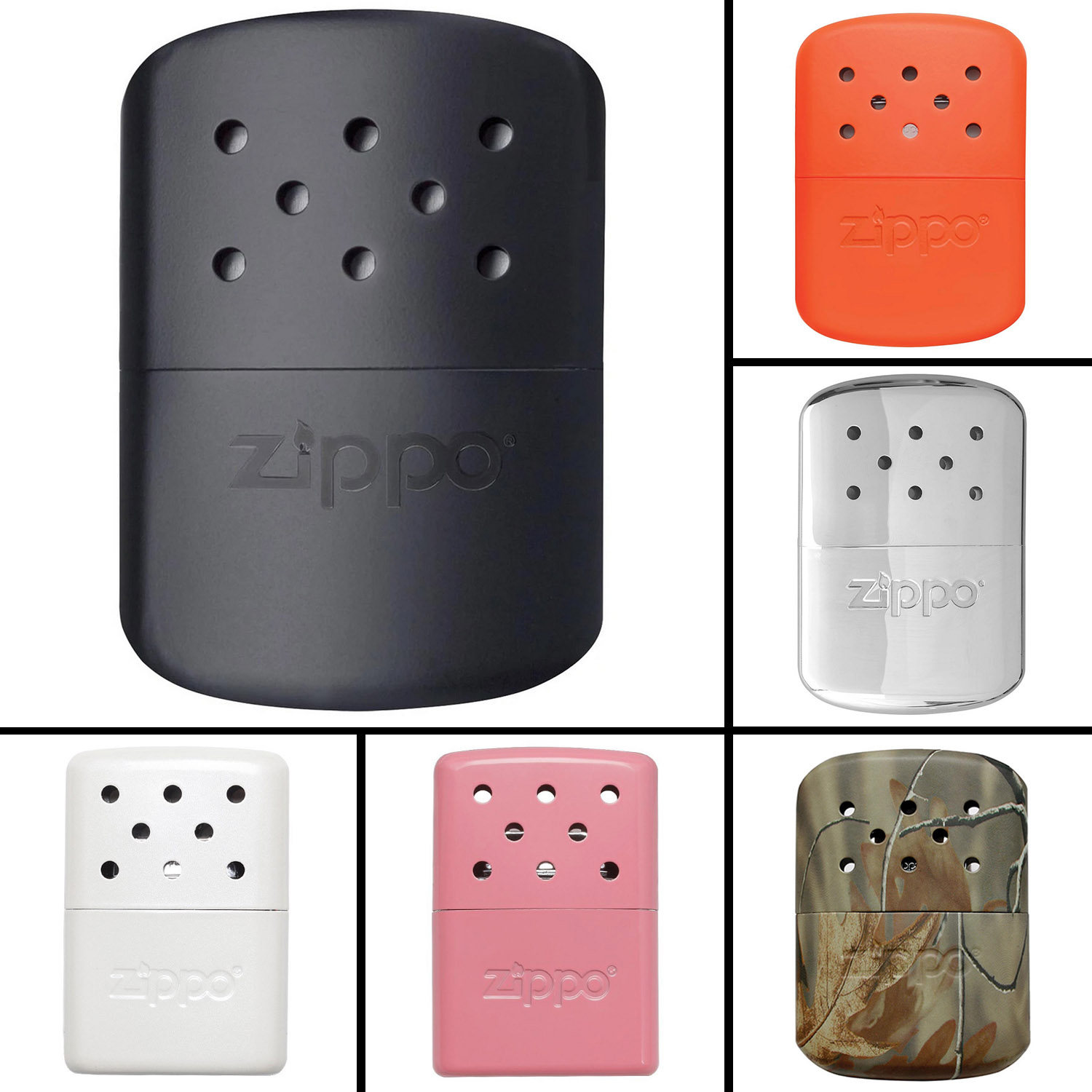 Genuine Zippo Hand Warmer 12hr & 6hr Compact Metal Refillable Hand